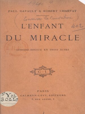 cover image of L'enfant du miracle
